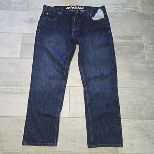 Dickies Men's Dark Indigo Relaxed Jeans 38 X 30